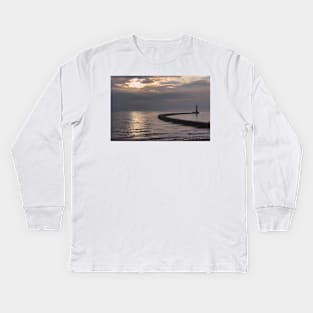 Roker Pier Sunderland Kids Long Sleeve T-Shirt